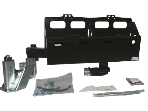 Porte jerrycan double côté gauche pour pare chocs arrière Kaymar sur Toyota Land Cruiser VDJ200