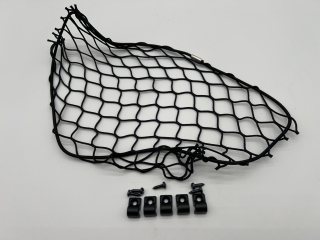 Filet de rangement élastique noir 300x250mm avec cavaliers de fixation
