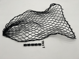 Filet de rangement élastique noir 500x400mm avec cavaliers de fixation