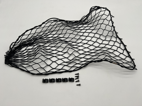 Filet de rangement élastique noir 500x400mm avec cavaliers de fixation