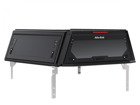 Hardtop Contour noir lisse sans fenêtre latérale Ford Ranger 2023+ double cabine Alu-Cab