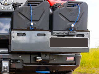 Porte jerrycan double côté droit pour pare chocs arrière Kaymar sur Toyota Land Cruiser 300