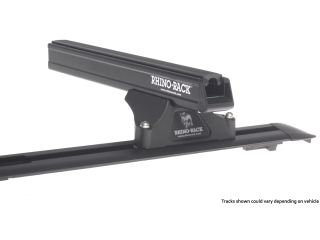 Kit 2 barres de toit noire 1375mm Heavy Duty RLTP Trackmount Land Rover Discovery 3 & 4 2005-2017