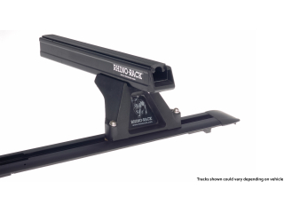 Kit 2 barres de toit noire Heavy Duty 1500mm avec pieds RLTF Hyundai iLoad-iMax 2008-2021