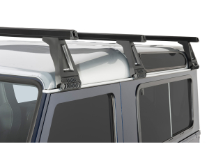 Kit 3 barres de toit noire Heavy Duty 1500mm avec pieds RL210 Land Rover Defender