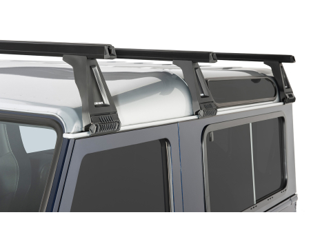 Kit 3 barres de toit noire Heavy Duty 1500mm avec pieds RL210 Land Rover Defender