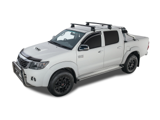 Kit 2 barres de toit noire Vortex 1260mm avec pieds 2500 Toyota Hilux Vigo 2005-2015