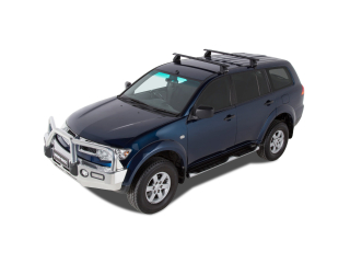 Kit 2 barres de toit noire Vortex 1260mm avec pieds 2500 Mitsubishi Challenger PB 2009-2015