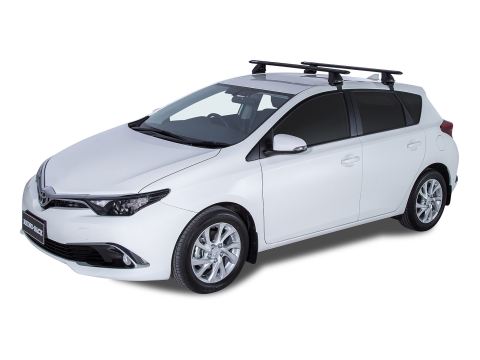 Kit 2 barres de toit noire Vortex 1260mm pied 2500 Toyota Corolla Gen XI 2012-2018