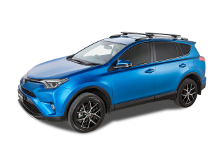 Kit 2 barres de toit noire Vortex 1260mm avec pieds SX Toyota Rav4 IV 2012-2019