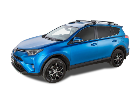 Kit 2 barres de toit noire Vortex 1260mm avec pieds SX Toyota Rav4 IV 2012-2019