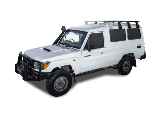 Kit 3 barres de toit 1500mm noire Vortex avec pieds RL210 Toyota Land Cruiser série 78 2007-