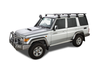 Kit 4 barres de toit noire Vortex 1500mm avec pieds RL150 Toyota Land Cruiser série 76 2007-