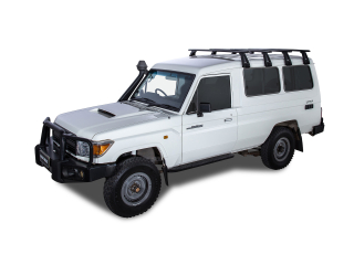 Kit 4 barres de toit noire Vortex 1500mm avec pieds RL210 Toyota Land Cruiser série 78 2007-