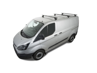 Kit 3 barres de toit noire Vortex 1500mm avec pieds RLTP Ford Transit Custom 2014-