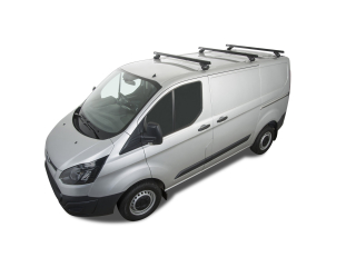 Kit 3 barres de toit noire Heavy Duty avec pieds RLTP Ford Transit Custom 2014-