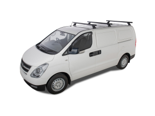 Kit 3 barres de toit noire Heavy Duty 1500mm avec pieds RLTF Hyundai iLoad 2008-2021