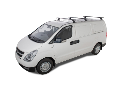 Kit 3 barres de toit noire Vortex 1500mm avec pieds RLTF Hyundai iLoad 2008-2021