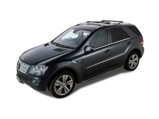 Kit 2 barres de toit noire Vortex montage StealthBar Mercedes Benz M Class W164 2005-2012