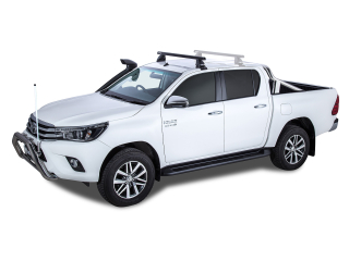 Kit 1 barre de toit avant Heavy Duty noire 1250mm avec pied 2500 Toyota Hilux Revo 2015-