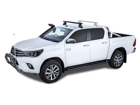 Kit 1 barre de toit avant Heavy Duty noire 1250mm avec pied 2500 Toyota Hilux Revo 2015-