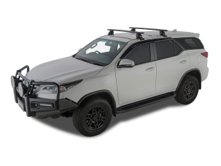 Kit 2 barres de toit noire Vortex 1260mm avec pieds 2500 Toyota Fortuner GX 2015-