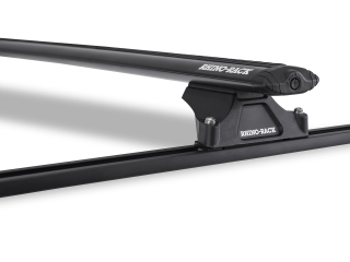 Kit 2 barres de toit noire Vortex 1260mm Trackmount avec pieds RLTP