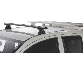 Kit 1 barre de toit avant noire Vortex 1260mm RLT600 Ditch Mount Mitsubishi L200 Gen V MQ/MR 2015-