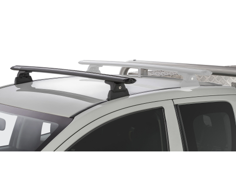 Kit 1 barre de toit avant noire Vortex 1260mm RLT600 Ditch Mount Mitsubishi L200 Gen V MQ/MR 2015-