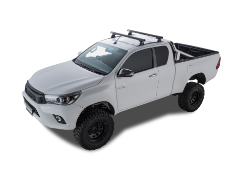 Kit 2 barres de toit HD 1250mm avec pieds RLT600 Hilux Revo Xtra Cabine 2015+