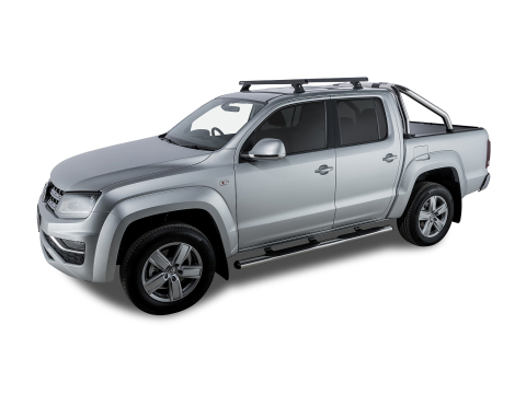 Kit 2 barres de toit noire 1375mm Heavy Duty avec pieds RCH Volkswagen Amarok 2H 2011-2023