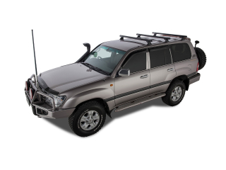 Kit 3 barres de toit noire 1375mm Heavy Duty avec pieds RCH Toyota Land Cruiser série 100 1998-2007