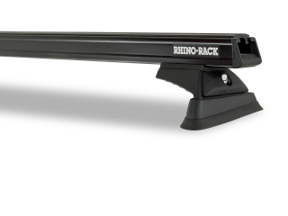 Kit 2 barres de toit noire Vortex avec pieds RCL Trackmount Heavy Duty Toyota Tarago 1983-1990