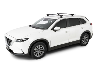 Kit 2 barres de toit noire Vortex 1260mm avec pieds RCH Mazda CX-9 Gen II 2016-