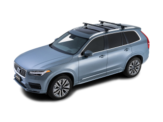 Kit 2 barres de toit noire Vortex 1370mm avec pieds SX Volvo XC90 Gen II 2015-