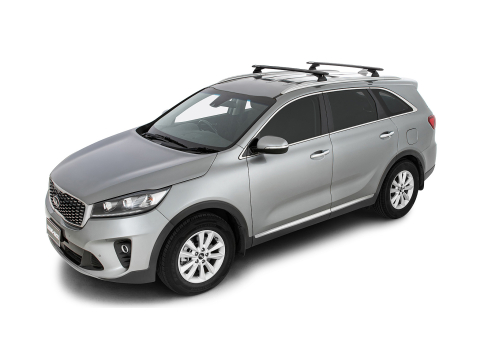 Kit 2 barres de toit Vortex 1180mm noire pieds RCL Kia Sorento Gen III UM 2015-2020