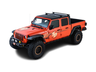 Kit 2 barres de toit 1500mm Backbone Vortex avec pieds RCL Jeep Gladiator JT 2020-