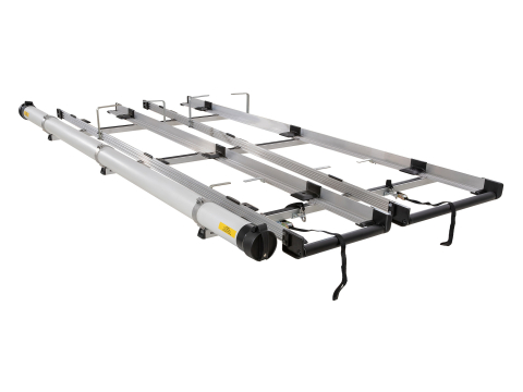 Système de porte-échelle double multi-coulissant 3 0 m avec conduit Toyota Hiace Gen V 2005-2019