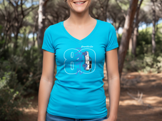 Tshirt femme HDJ80 Dream Team Car bleu atoll