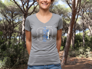 Tshirt femme HDJ80 Dream Team Car gris chiné