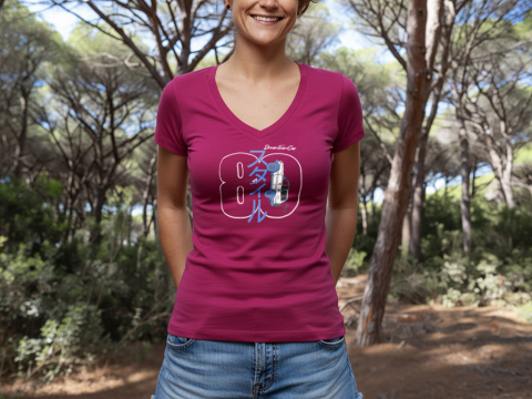 Tshirt femme HDJ80 Dream Team Car fuchsia