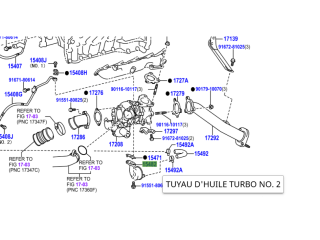 Receveur huile turbo gauche VDJ200
