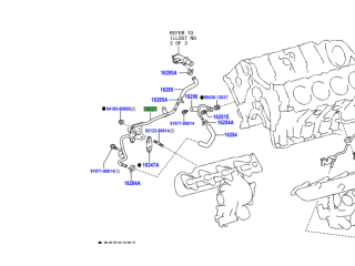 Conduite sur turbo alimentation huile turbo droit VDJ200