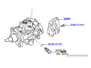 Sonde de température de gasoil sur pompe à injection