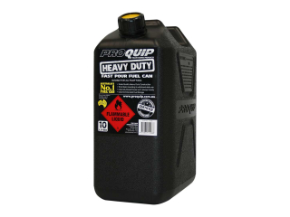 Jerrycan carburant - plastique noir 10L - avec bec verseur amovible