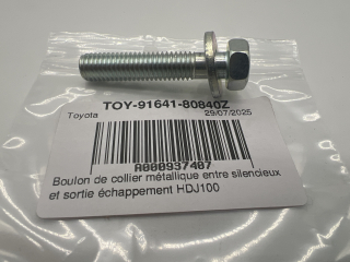 Boulon de collier métallique entre silencieux et sortie échappement HDJ100