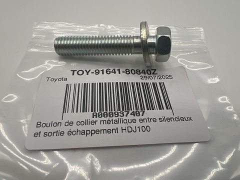 Boulon de collier métallique entre silencieux et sortie échappement HDJ100