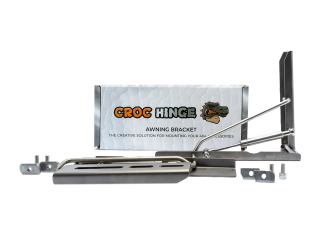 Support de auvent latéral rabattable Croc Hinge avec vérin d'assistance
