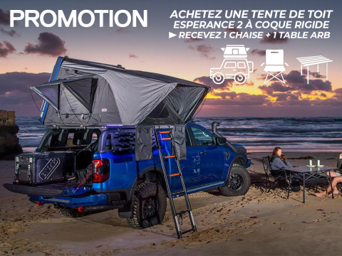 PROMO Tente de toit ARB Esperance 2 + Chaise Base Camp & Table alu OFFERTS