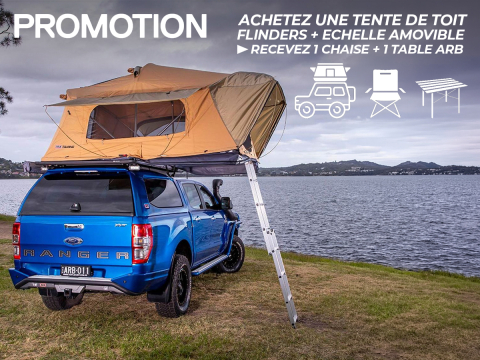 PROMO Tente de Toit ARB Flinders + Chaise Base Camp & Table alu avec sac OFFERTS